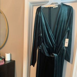 Fashion to Figure Green velvet jumpsuit